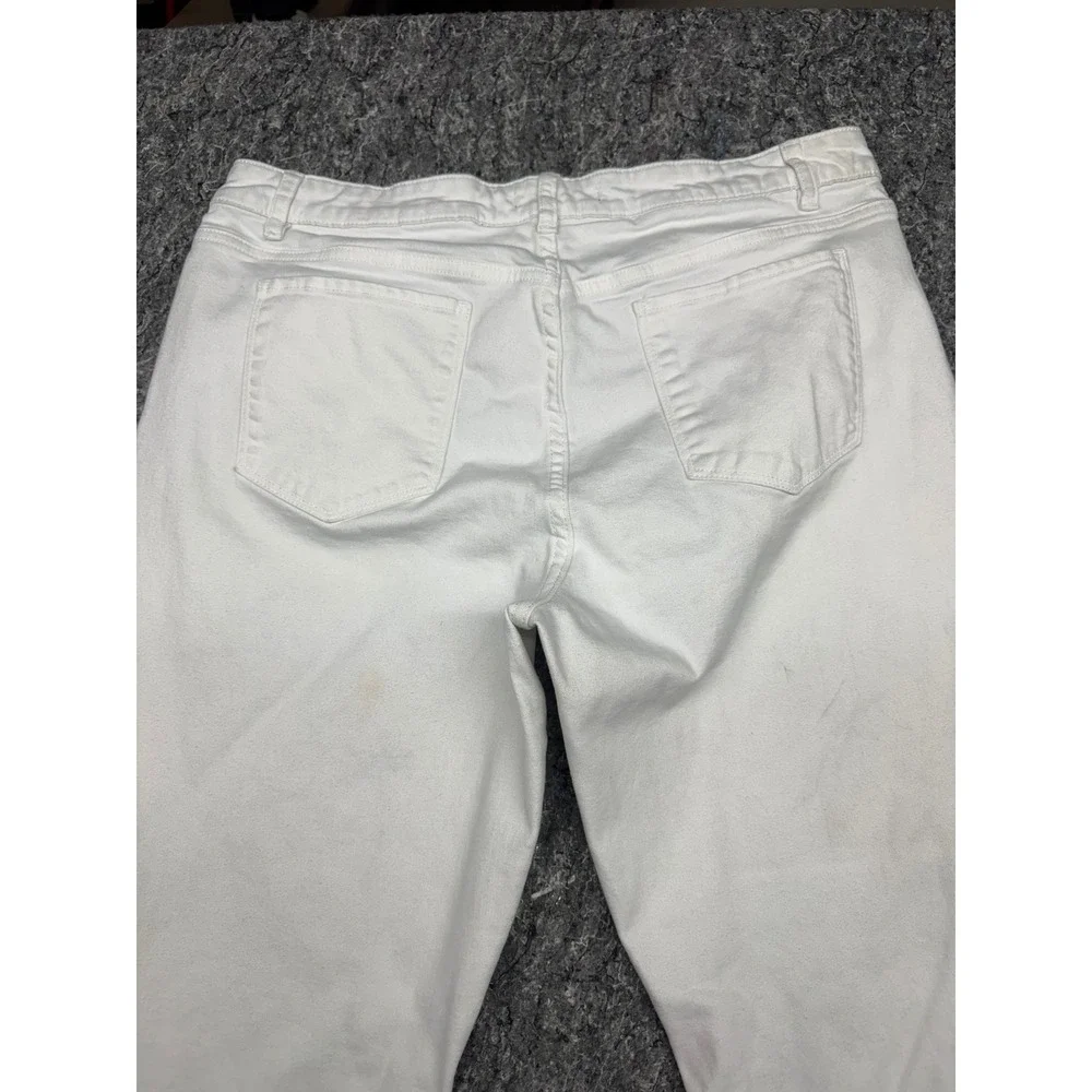 Simply Vera Vera Wang Womens Skinny Jeans‎ White Denim Size 14 Mid Rise Pants